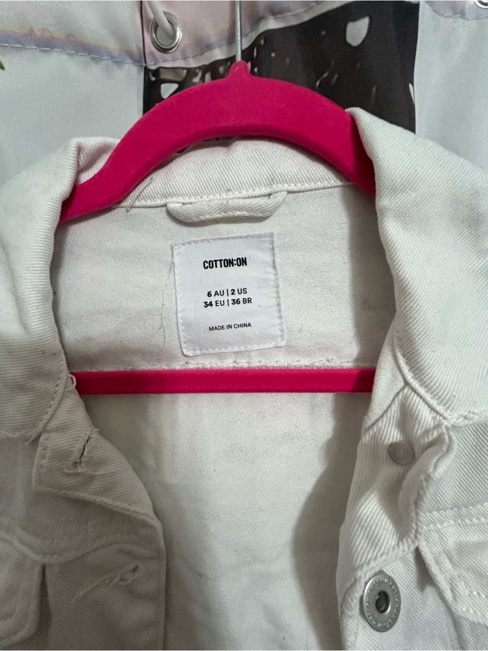 EUC Cotton On White Denim Jacket